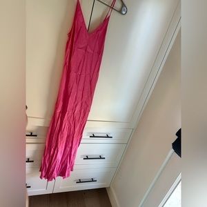 Velvet Maxi hot pink dress M